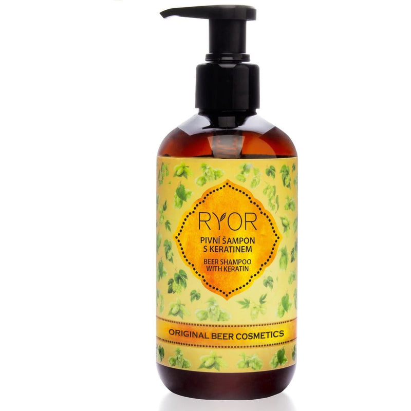 Ryor Beer Shampoo With Keratin, Czech beer hair care