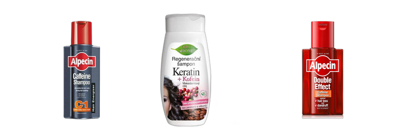 Alpecin and Bione caffeine shampoos for autumn hair shedding