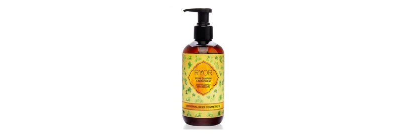 Ryor Beer Shampoo With Keratin, Czech beer hair care