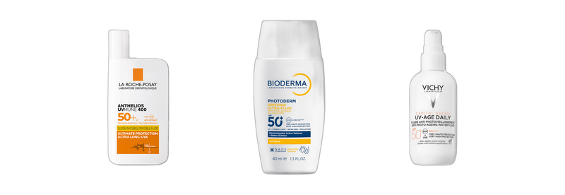 La Roche-Posay, Bioderma and Vichy European sunscreens with modern EU UV filters