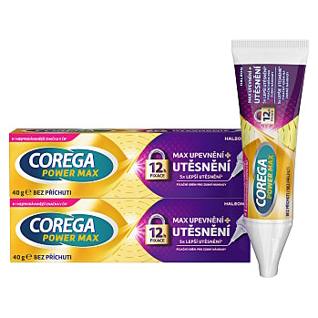 Corega Power Max Hold + Seal Adhesive Cream Twin Pack