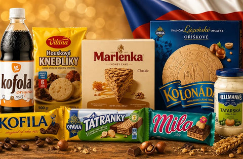 Czech food and drinks from CzechiaFood - Kofola, Tatranky, Marlenka