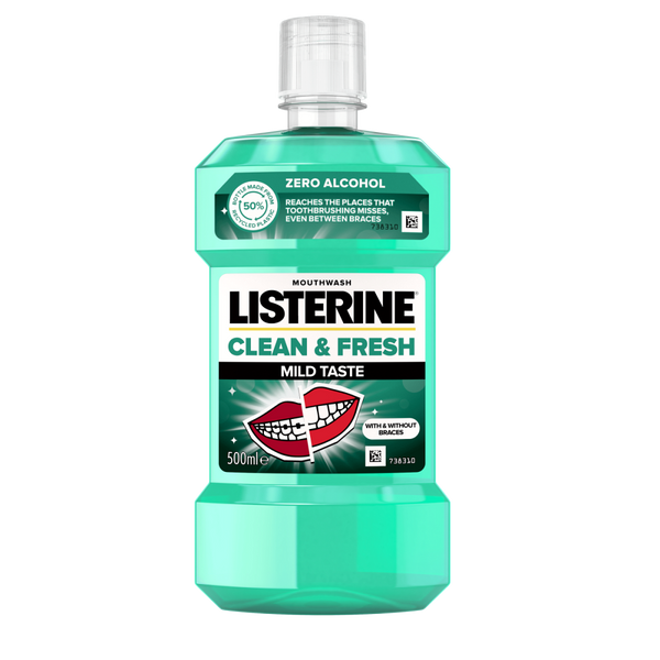 Listerine Clean & Fresh Mild Mouthwash 500 ml