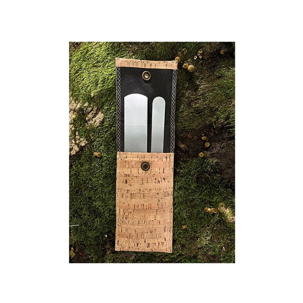 Obroba Cork Pedicure Case with Glass Foot and Toenail File