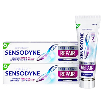 Sensodyne Clinical Repair Active White toothpaste duopack 2 x 75 ml