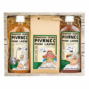 Bohemia Geschenke - Kosmetikset Pivrnec - Gel 100ml, Salz 150g und Shampoo 100ml