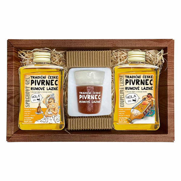 Bohemia Gifts: Cosmetic Set Rum - Gel 300 Ml, Soap 70 G And Oil Bath 300 Ml