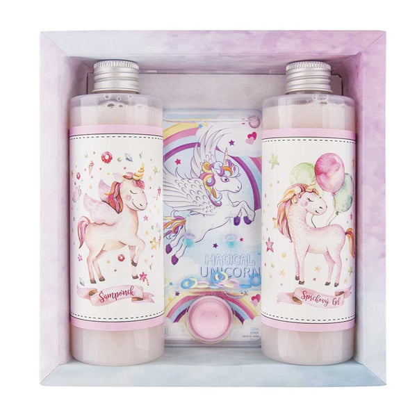 Bohemia Gifts - Unicorn Gift Pack - Shower Gel, Shampoo And Game