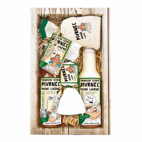 Bohemia Gifts - Pivrnec Premium Set - Gel 200ml, Foam 200ml, Soap 30g And Salt 150g