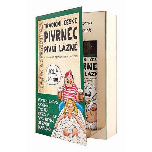 Bohemia Gifts - Set Cosmético Libro Pivrnec - Gel 250 Ml y Champú 250 Ml
