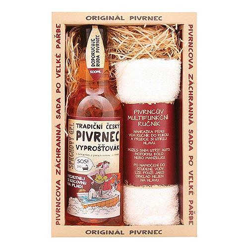 Bohemia Gifts - Set de Cosméticos de Cerveza - Espuma 500 Ml y Toalla 50×30 Cm