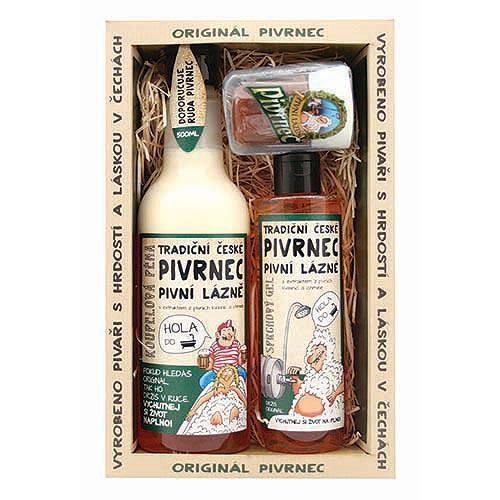 Bohemia Gifts - Set Cosmético Pivrnec - Gel 250ml, Espuma 500ml y Jabón 70g
